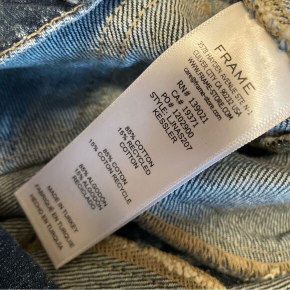 FRAME Le Jane Angled Seams in Kessler Straight Leg Jeans Size 26 - Picture 11 of 12